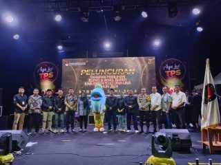 Puluhan Personil Gabungan Polres Touna Amankan Launching Tahapan Pilkada Kabupaten Tojo Una Una tahun 2024