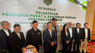 Jam Intel Kejagung RI, Reda Mantovani dan Menpora, Dito Ariotedjo saat pelantikan pengurus PP PORDASI 2024-2028