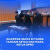 TANDA TANGAN: Ketua DPRD Kota Palu Rico Djangola dan wakil ketua I menanda tangani nota KUA/PPAS, yang disaksikan plt. Asisten 3 Sekretariat Daerah Kota Palu Rahmad Mustafa