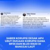 Cuplikan postingan Takari Usman di Facebook.