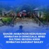 Foto Lokasi pemasangan jembatan darurat rangka Bailey 32 Meter diDesa Lumbudolo kecamatan banawa tengah, Kabupaten Donggala.