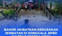 Foto Lokasi pemasangan jembatan darurat rangka Bailey 32 Meter diDesa Lumbudolo kecamatan banawa tengah, Kabupaten Donggala.