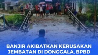 Foto Lokasi pemasangan jembatan darurat rangka Bailey 32 Meter diDesa Lumbudolo kecamatan banawa tengah, Kabupaten Donggala.