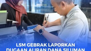 Ketua Umum GEBRAK, Muhammad Rizky saat menyerahkan berkas dugaan Tipikor ke Kejati Sulteng