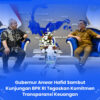 Gubernur Sulawesi Tengah Anwar Hafid menyatakan kesiapan menyambut kunjungan Anggota XI BPK RI dan Wakil Menteri BUMN. (Foto : Ro Adpim Setda prov Sulteng)