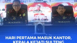 Kajati Sulteng, N Rahmat R, S.H., M.H dan Wakajati Sulteng, Zullikar Tanjung, S.H., M.H saat briefing perdana