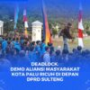 Ratusan Mahasiswa saat gelar aksi demonstrasi di depan Kantor DPRD Sulteng