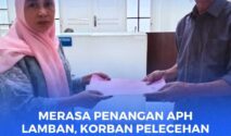 Korban AT, menyerahkan laporan ke Dewan Kehormatan (DK) Partai Demokrat Sulteng. Laporan korban diterima Wakil Ketua DK. Baso Opu Andi Syarifudin, SH.