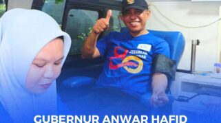 Gubernur Sulteng, Anwar Hafid melakukan donor darah perdana di HUT PMI ke-80