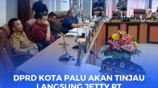 Ketua DPRD Kota Palu, didampingi Rahmad Mustafa dan Abdurahim Nasar mendengarkan tuntutan para nelayan