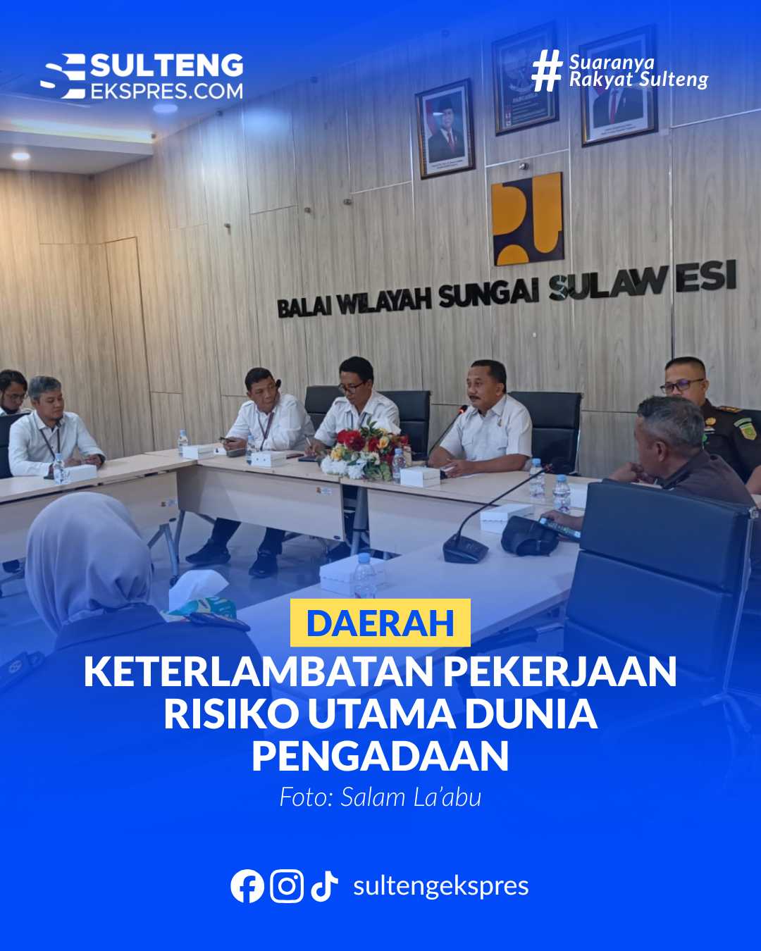 Tim penerangan hukum Kejati Sulteng saat memberi pemahaman hukum tentang pengadaan barang dan jasa di BWSS III Palu