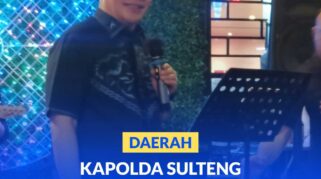 Kapolda Sulteng Irjen Pol Agus Nugroho, memberi sambutan di acara ramah-tamah dengan wartawan Kota Palu