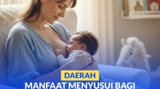 Seorang ibu yang tengah menyusui anaknya.