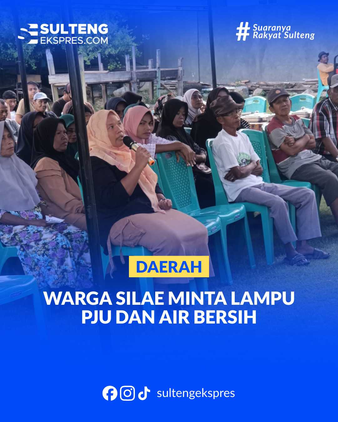 Ketua RT 02/WR 01 Irtasari mengajukan pertanyaan kepada anggota DPRD Kota Palu, Dr. Arif Miladi, saat menggelar reses di kelurahan Silae