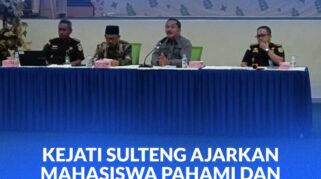 Kegiatan penerangan hukum di aula UIN Datokarama Palu, yang dilaksanakan Tim Penkum Kejati Sulteng