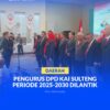 Wasekjen DPP KAI Riswanto Lasdin, SH.MH, CLA, melantik pengurus DPD KAI Sulteng Periode 2025-2030