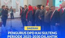 Wasekjen DPP KAI Riswanto Lasdin, SH.MH, CLA, melantik pengurus DPD KAI Sulteng Periode 2025-2030