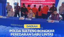 Kapolda Sulteng Irjen Pol, menggelar Konferensi pers di halaman Mapolda Sulteng