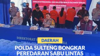 Kapolda Sulteng Irjen Pol, menggelar Konferensi pers di halaman Mapolda Sulteng