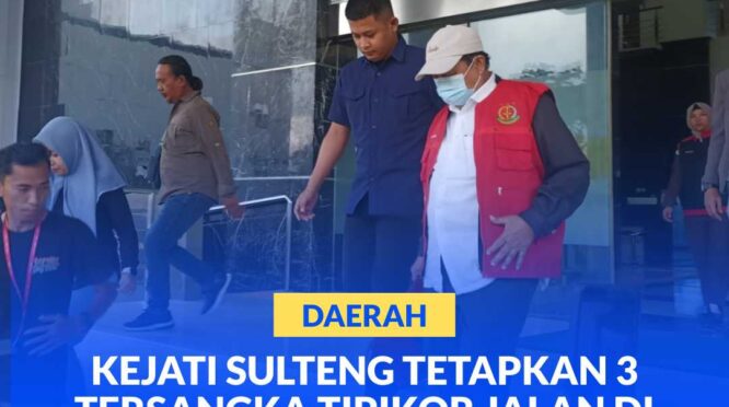 Ex. Ketua BP Gapensi Sulteng kenakan rompi pink, digelandang petugas ke mobiltahanan