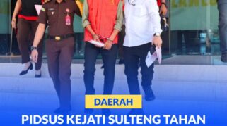 Para tersangka digiring memasuki mobil tahanan yang sudah di siapkan untuk di bawa ke Rutan kelas 2 Palu.