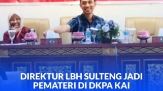 Direktur Lembaga Bantuan Hukum (LBH) Sulawesi Tengah, Julianer Aditia Warman. SH