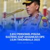 Kapolda Sulteng Irjen Pol Dr. Edi Sutendi, memimpin apel gelar pasukan Ops Lilin Tinombala 2025