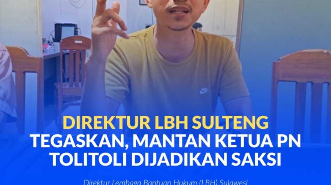 Direktur Lembaga Bantuan Hukum (LBH) Sulawesi Tengah, Julianer Aditia Warman. SH