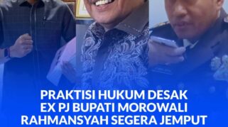 Kiri Ke Kanan: Deputy LBH Sulteng, Rusman Rusli Sh MH, Ex Pj. Bupati Morowali, Rachmansyah, Kasipenkum Kejati Sulteng, Laode Abd Sofian SH MH