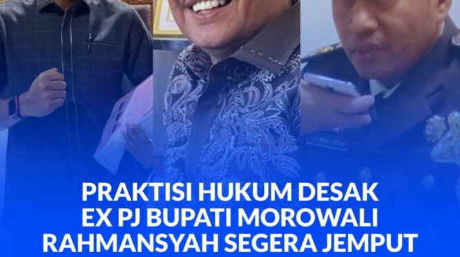 Kiri Ke Kanan: Deputy LBH Sulteng, Rusman Rusli Sh MH, Ex Pj. Bupati Morowali, Rachmansyah, Kasipenkum Kejati Sulteng, Laode Abd Sofian SH MH