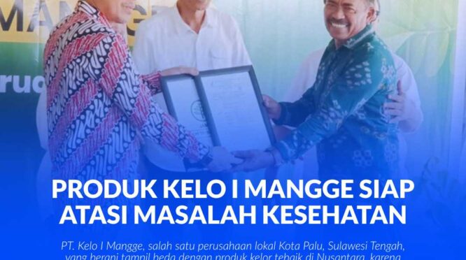 Komisaris Utama PT Kelo I Mangge, Ir. Abdul Basir Tanase, menerima izin produksi dari BPOM Palu