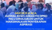 Wakil Ketua DPRD Kota Palu Muchlis U. Aca, saat reses di Kelurahan Pengawu