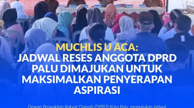 Wakil Ketua DPRD Kota Palu Muchlis U. Aca, saat reses di Kelurahan Pengawu