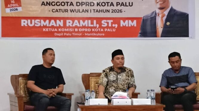 Anggota DPRD Kota Palu, Rusman Ramli, saat melakukan Kundapil di Kelurahan Talise Walangguni.