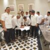 Gufran Ahmad menandatangani surat pernyataan dari Panitia SC Kadin Sulteng yang menyatakan berkasnya lengka dan memenuhi syarat.
