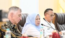 Wakil Gubernur Sulteng, Reny A Lamadjido bersama Duta Besar Jerman untuk Indonesia Ralf Beste di Kantor Gubernur Sulawesi Tengah, Rabu (26/8/2026)