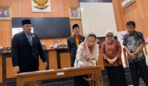 Penandatangan nota kesepakatan KUA-PPAS TA 2027 di ruang sidang utama DPRD Kota Palu, oleh Ketua DPRD, Rico A. Djanggola, Wakil Wali Kota, Imelda Liliana Muhidin