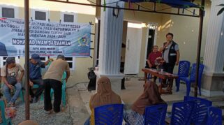 Anggota DPRD Kota Palu Mohamad Imam Darmawan, sedang melakukan penjaringan aspirasi di kelurahan Nunu.
