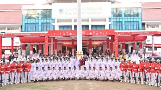 Team paskibraka HUT Ke-81 RI Provinsi Sulteng.