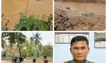 Normalisasi Sungai yang digagas Koramil 1306-11/Moutong bersama warga.