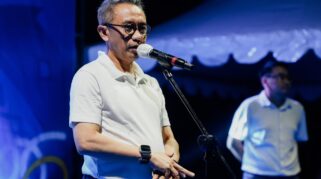 Wakil Ketua DPRD Sulawesi Tengah, Syarifudin Hafid, yang mewakili Gubernur Sulawesi Tengah Anwar Hafid. Membuka Ajang Berani Cup Volley Ball Putri Morowali 2026