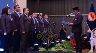 Gubernur Sulteng, Anwar Hafid melantik Pengurus DPW MIPI Provinsi Sulawesi Tengah. Di Hotel BW Coco, Sabtu (3/10/2026).